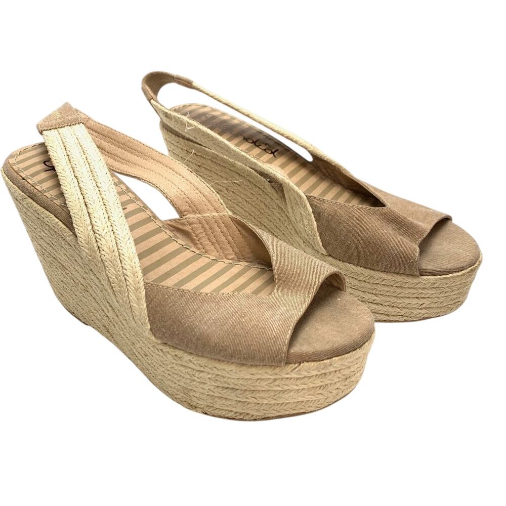 SPLENDID Espadrille Wedge Slingback Sandals 8.5 M